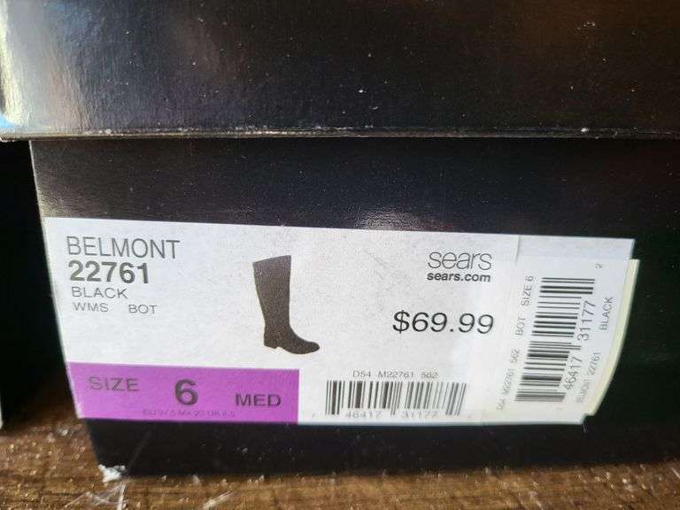 Two pairs of designer boots size 6 black pair has a small scuff
